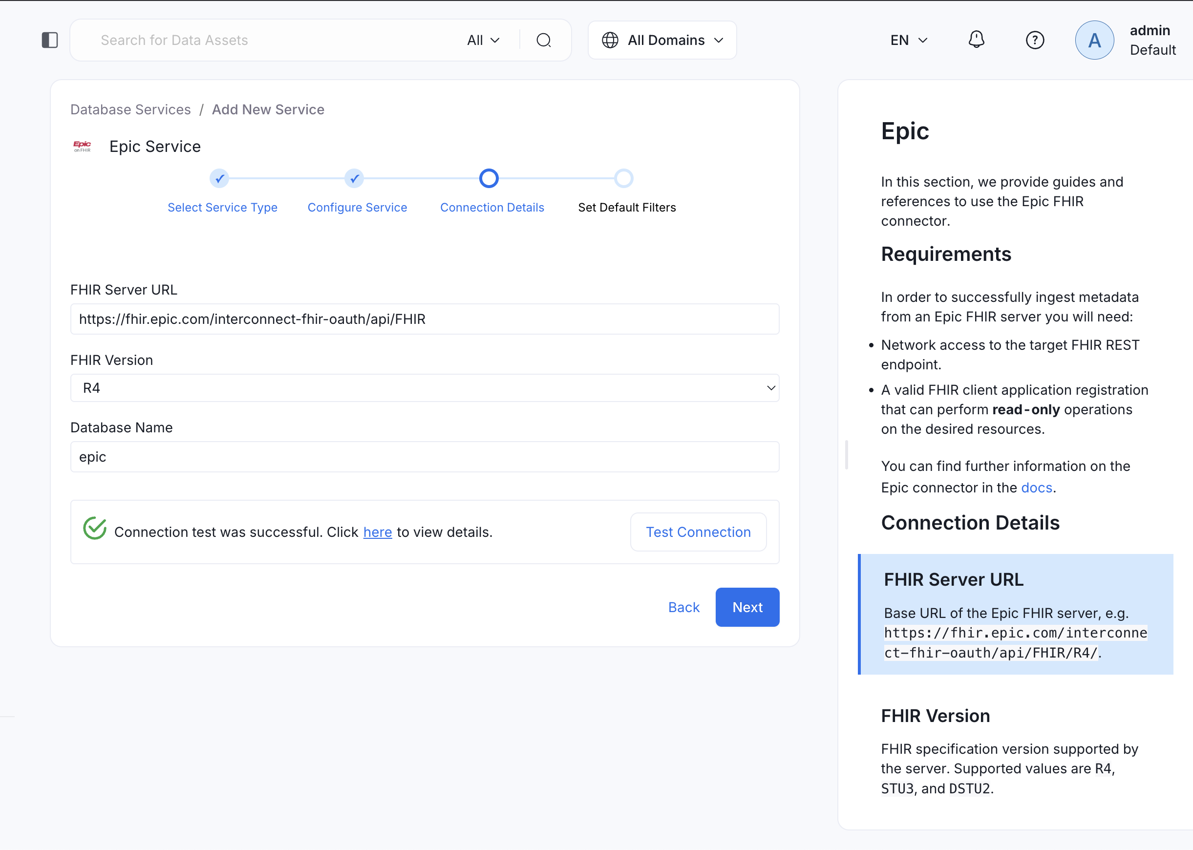 Configure Service connection