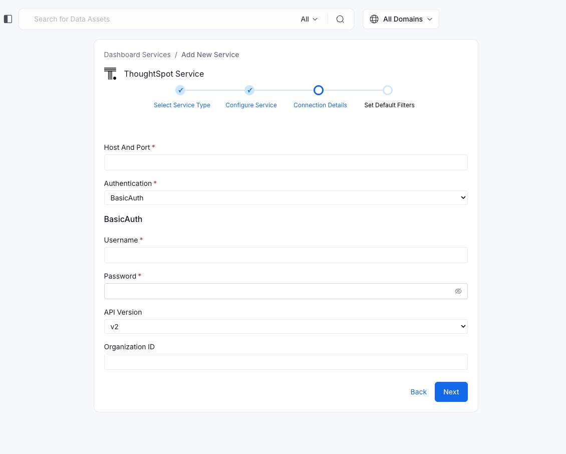 Configure Service connection