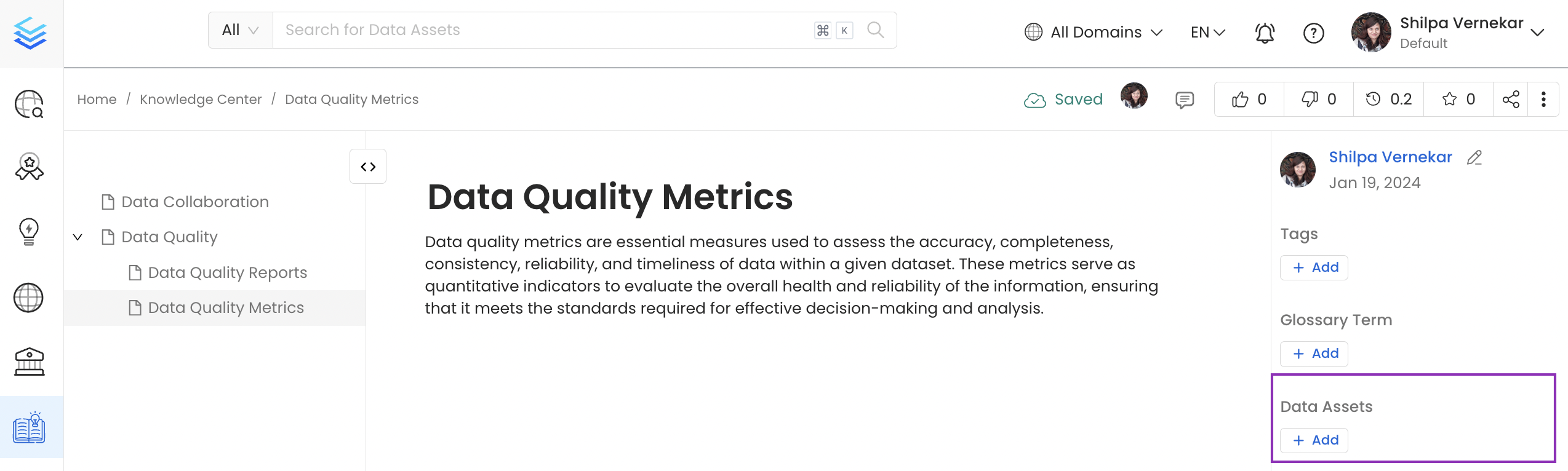 Associate Data Assets