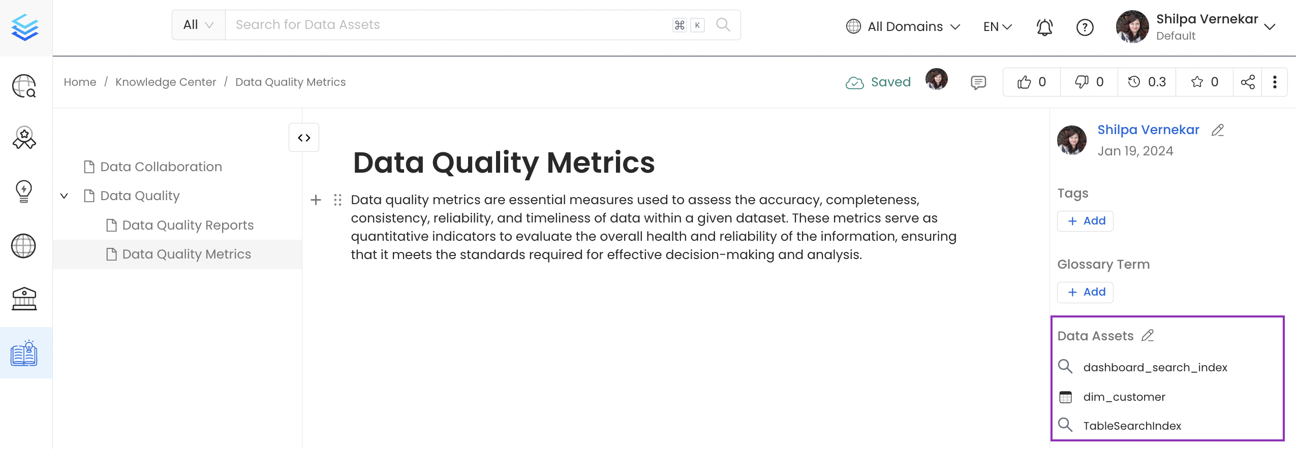 Associated Data Assets