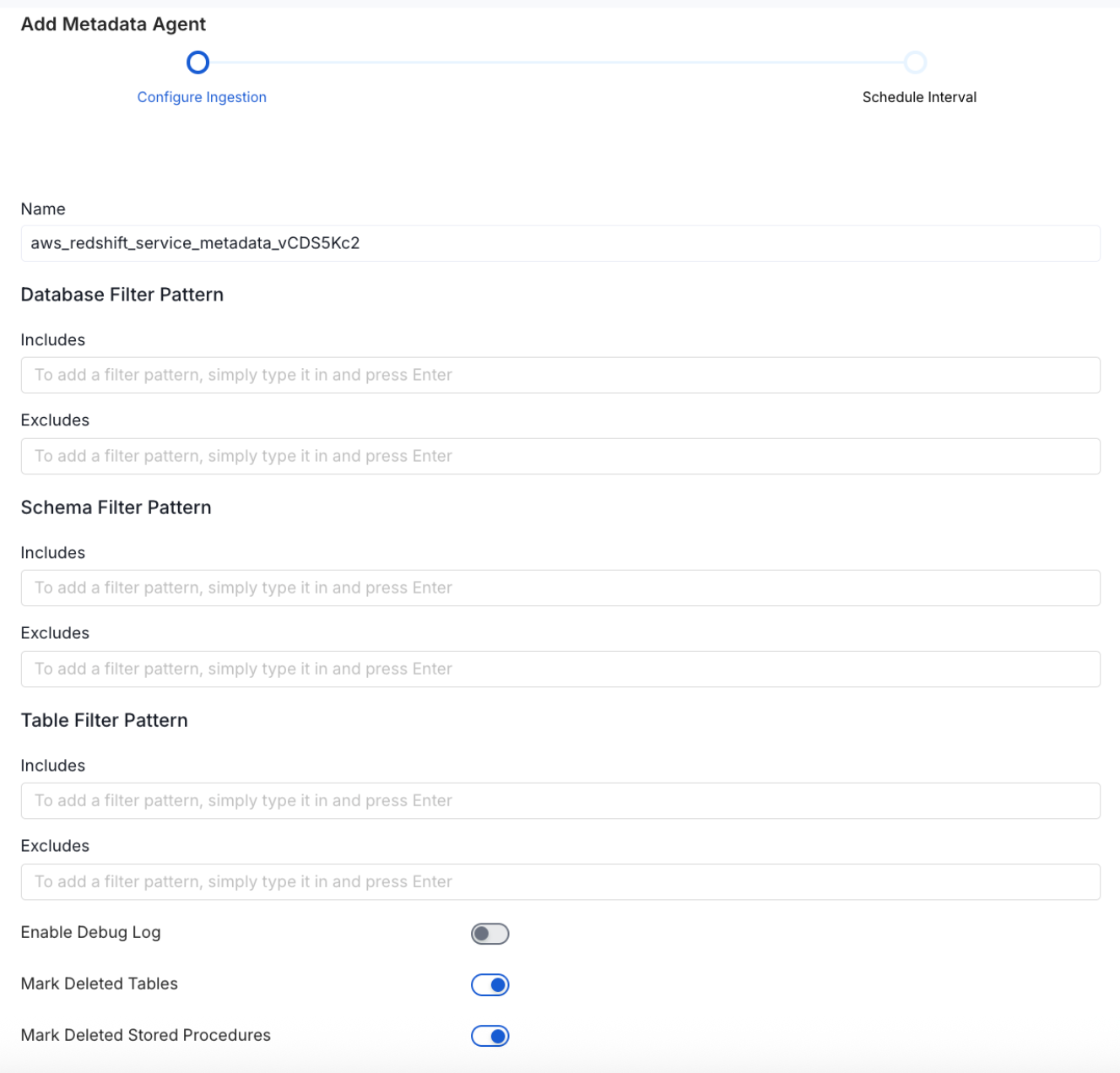 Configure Metadata Ingestion