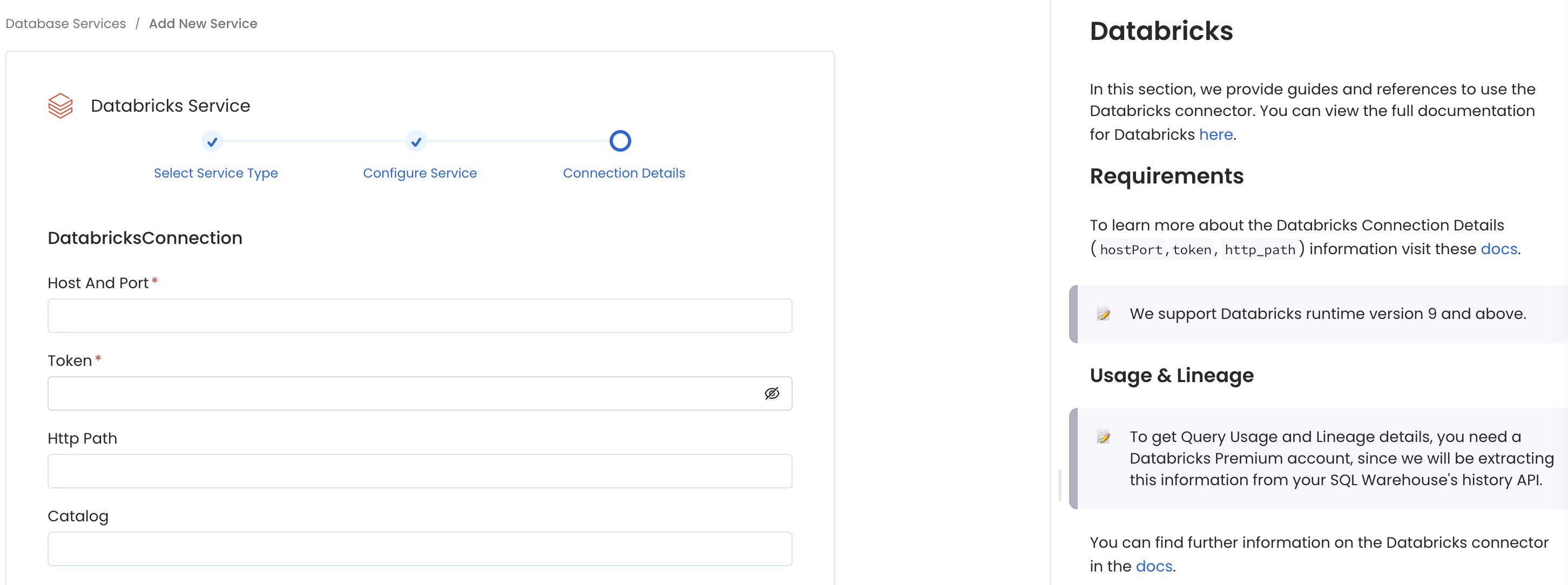 Configure Service connection