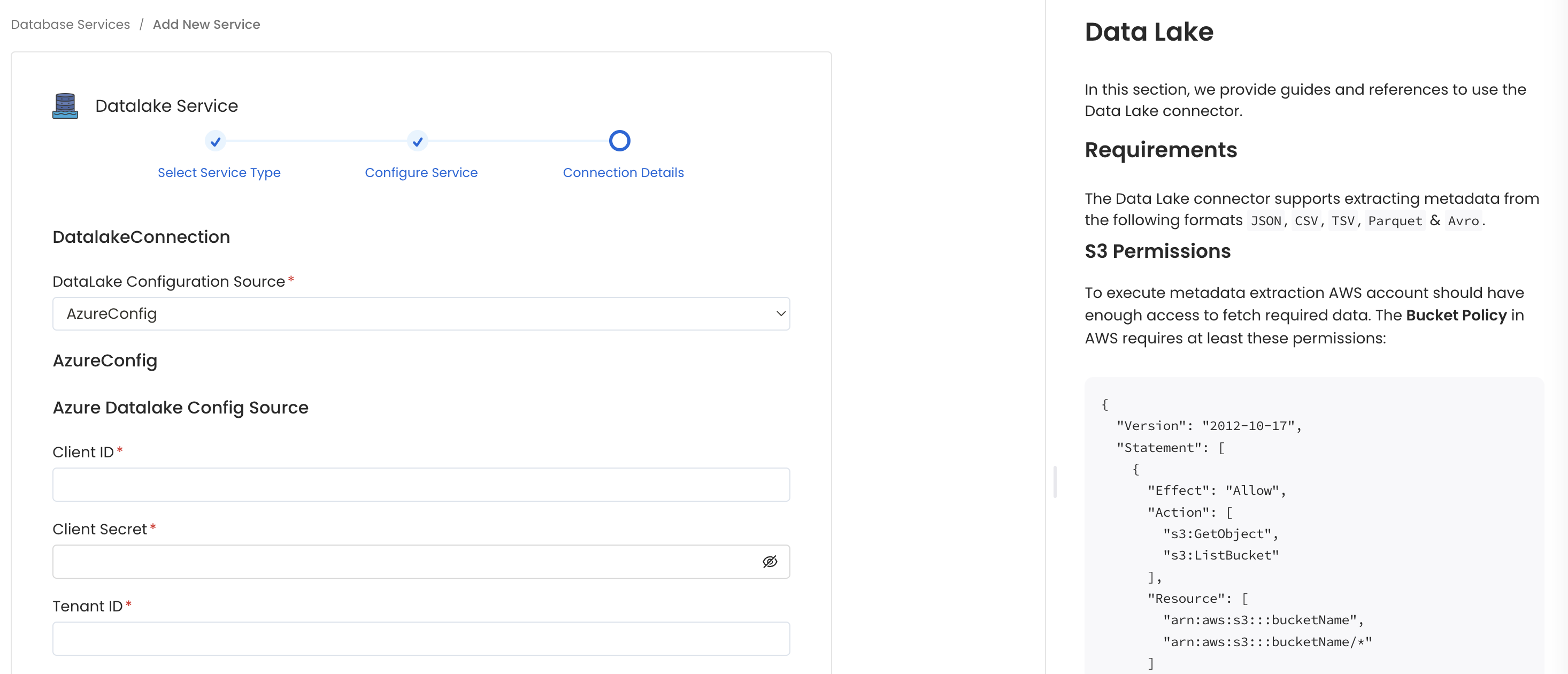 Configure Service connection