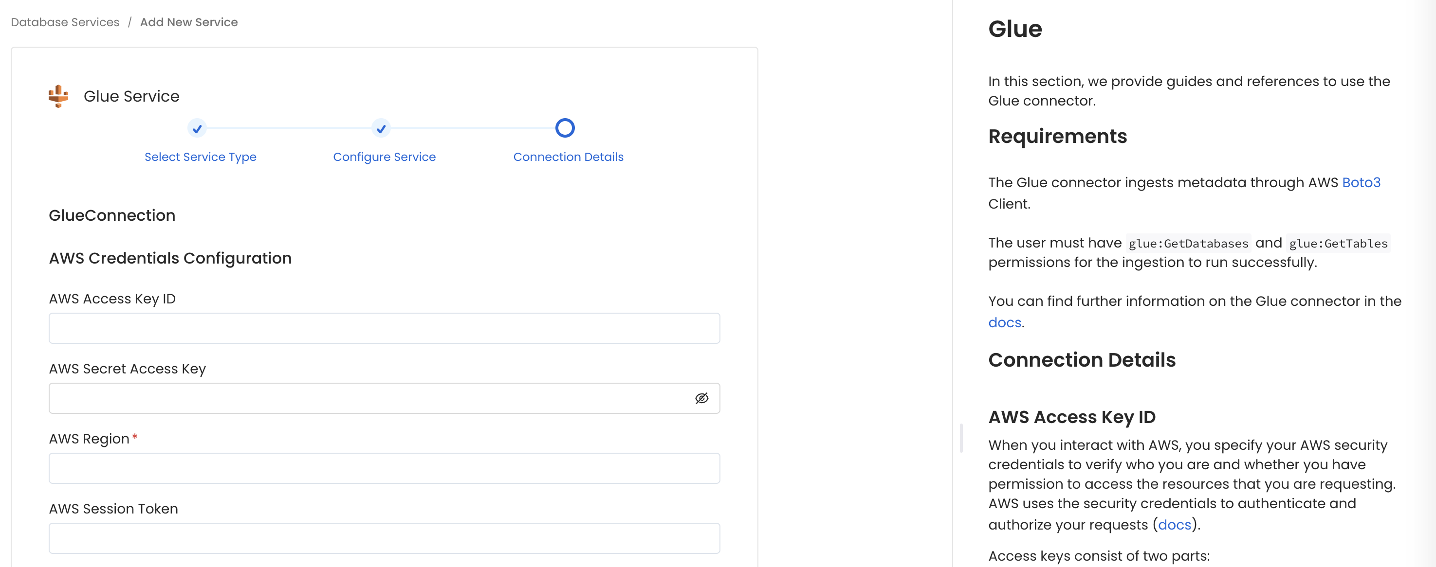 Configure Service connection