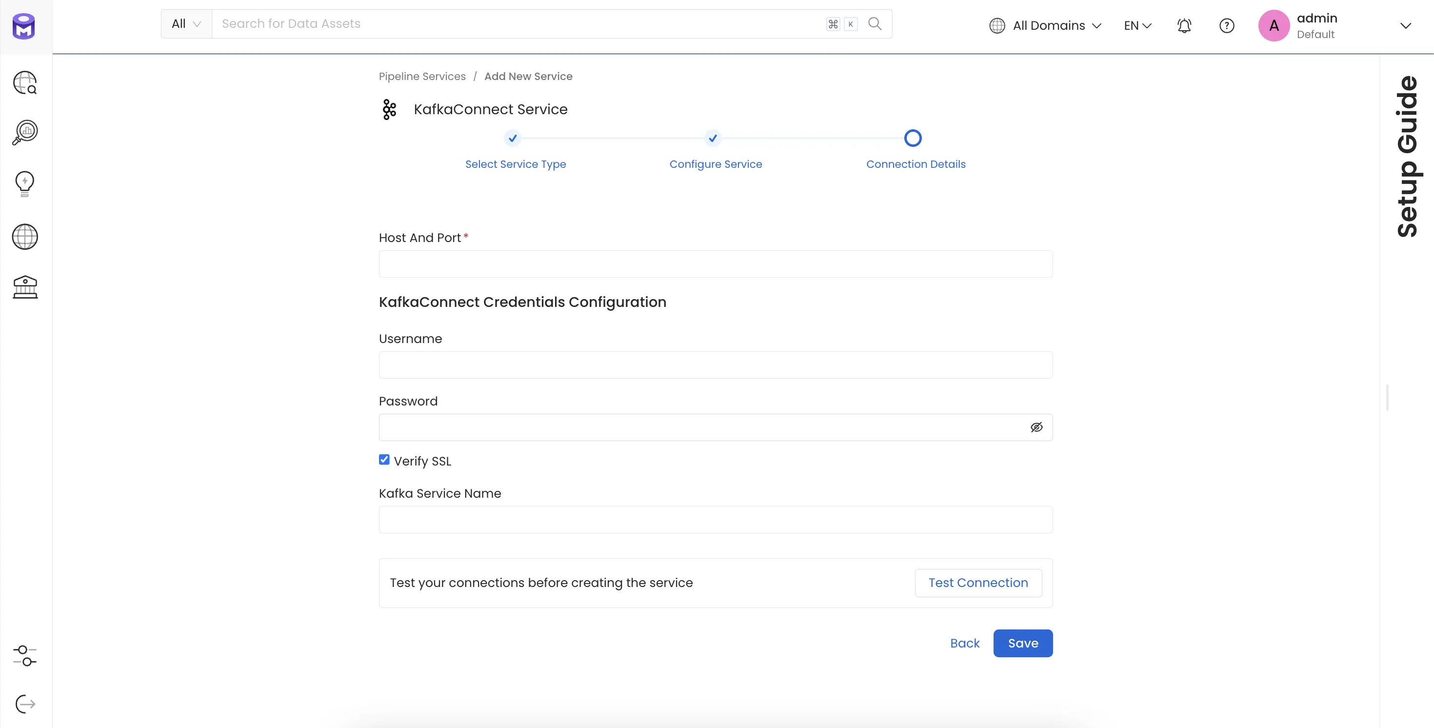 Configure Service connection