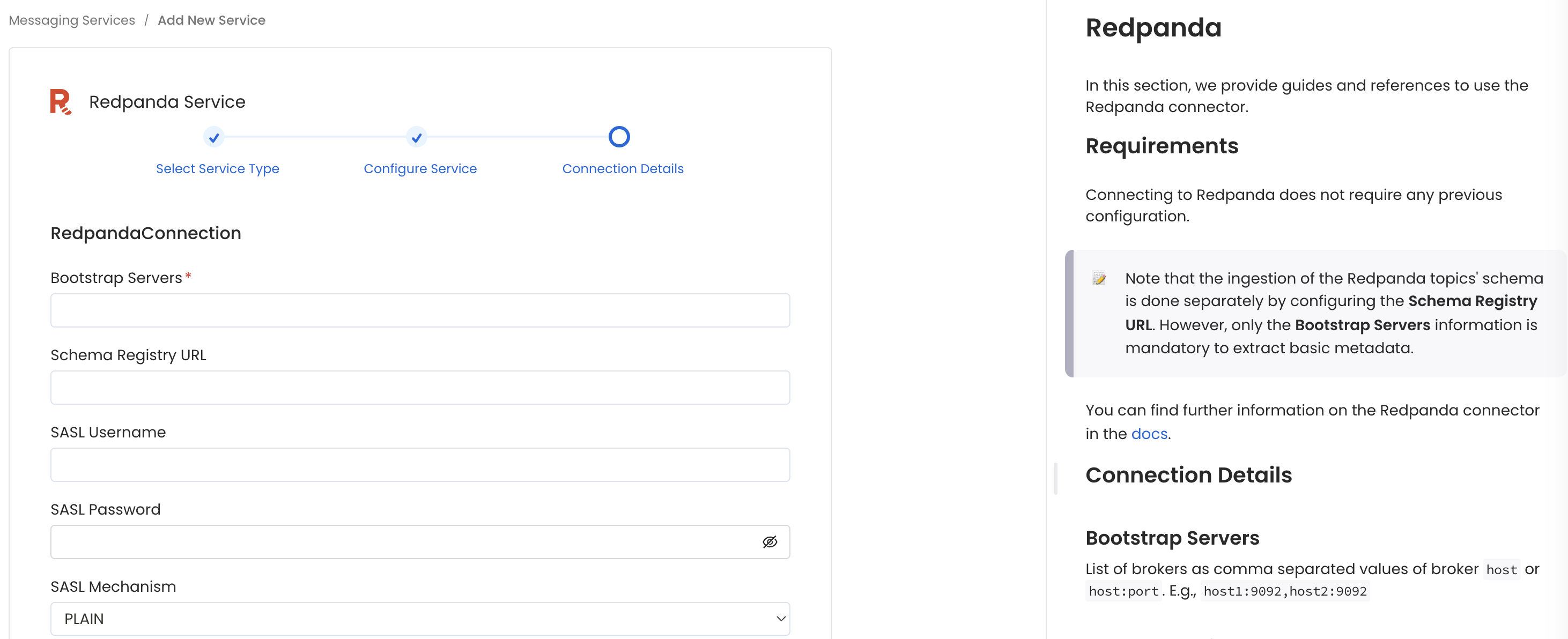 Configure Service connection