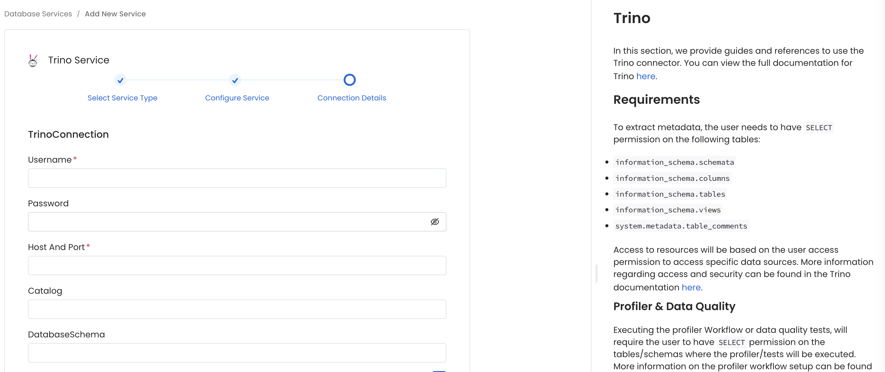 Configure Service connection