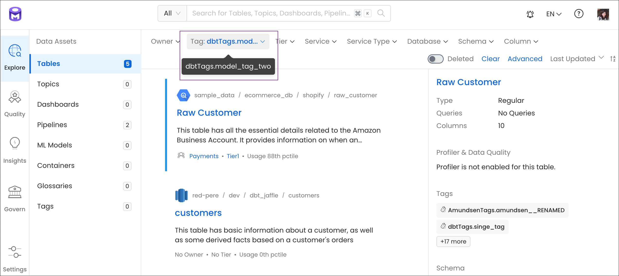 Discover the Tagged Data Assets