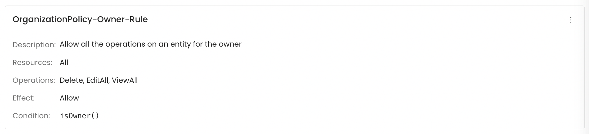 Organization Policy - Owner - Rule