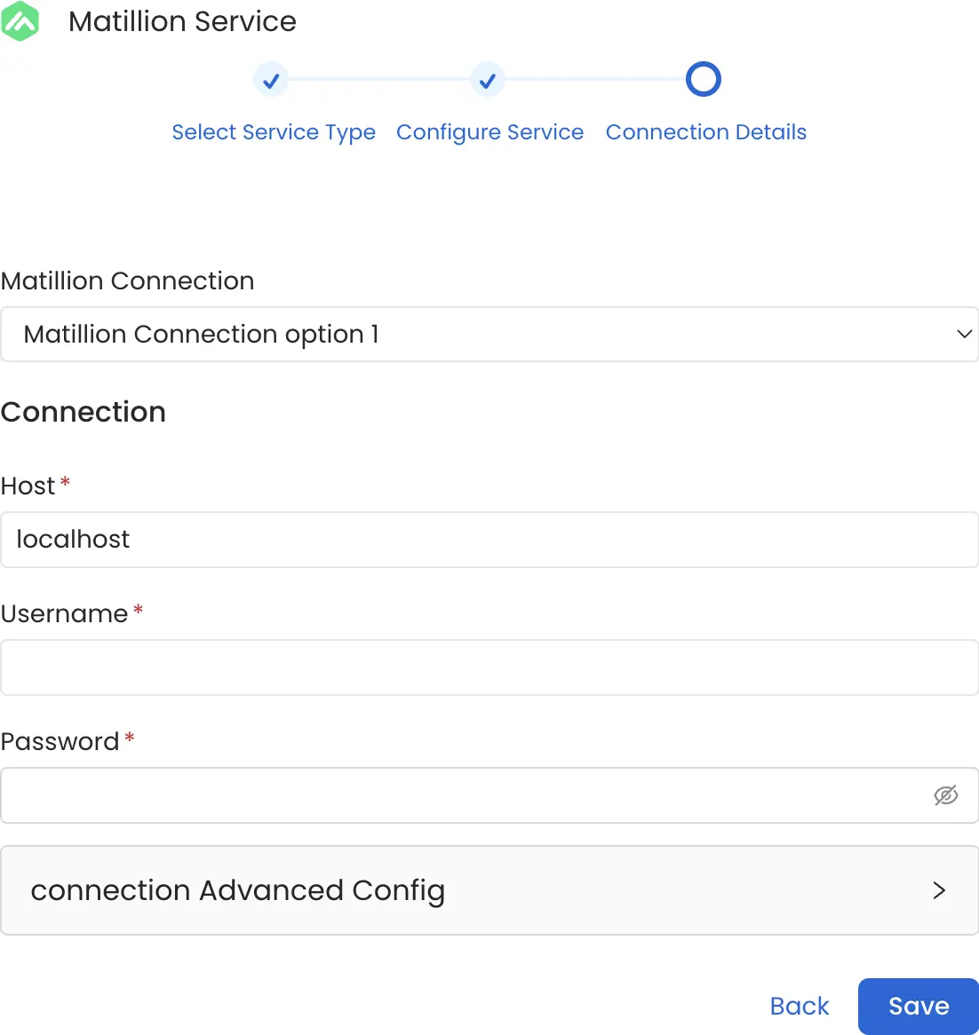 Configure Service connection