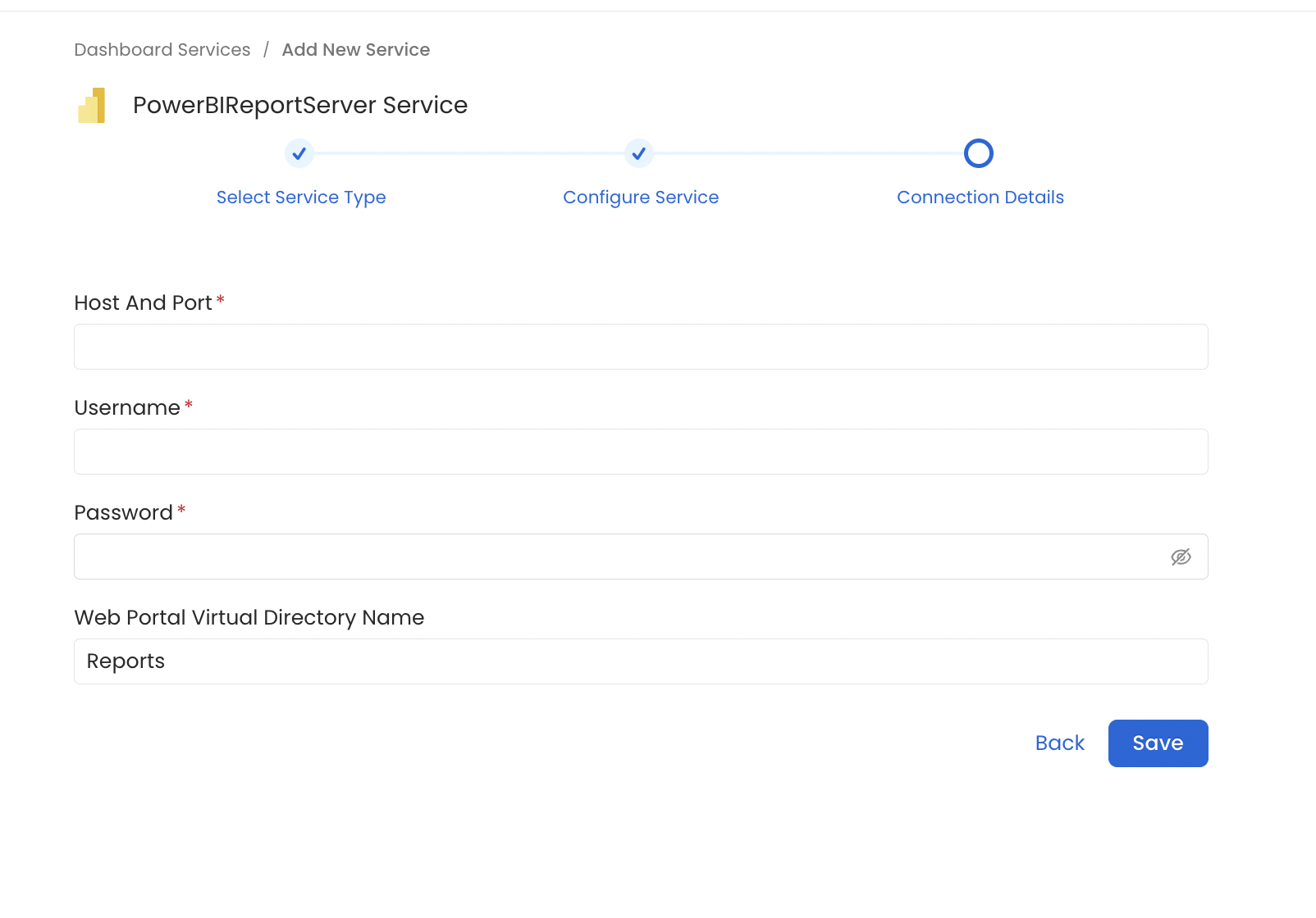 Configure Service connection