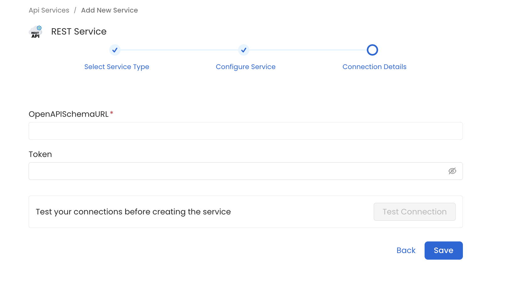 Configure Service connection