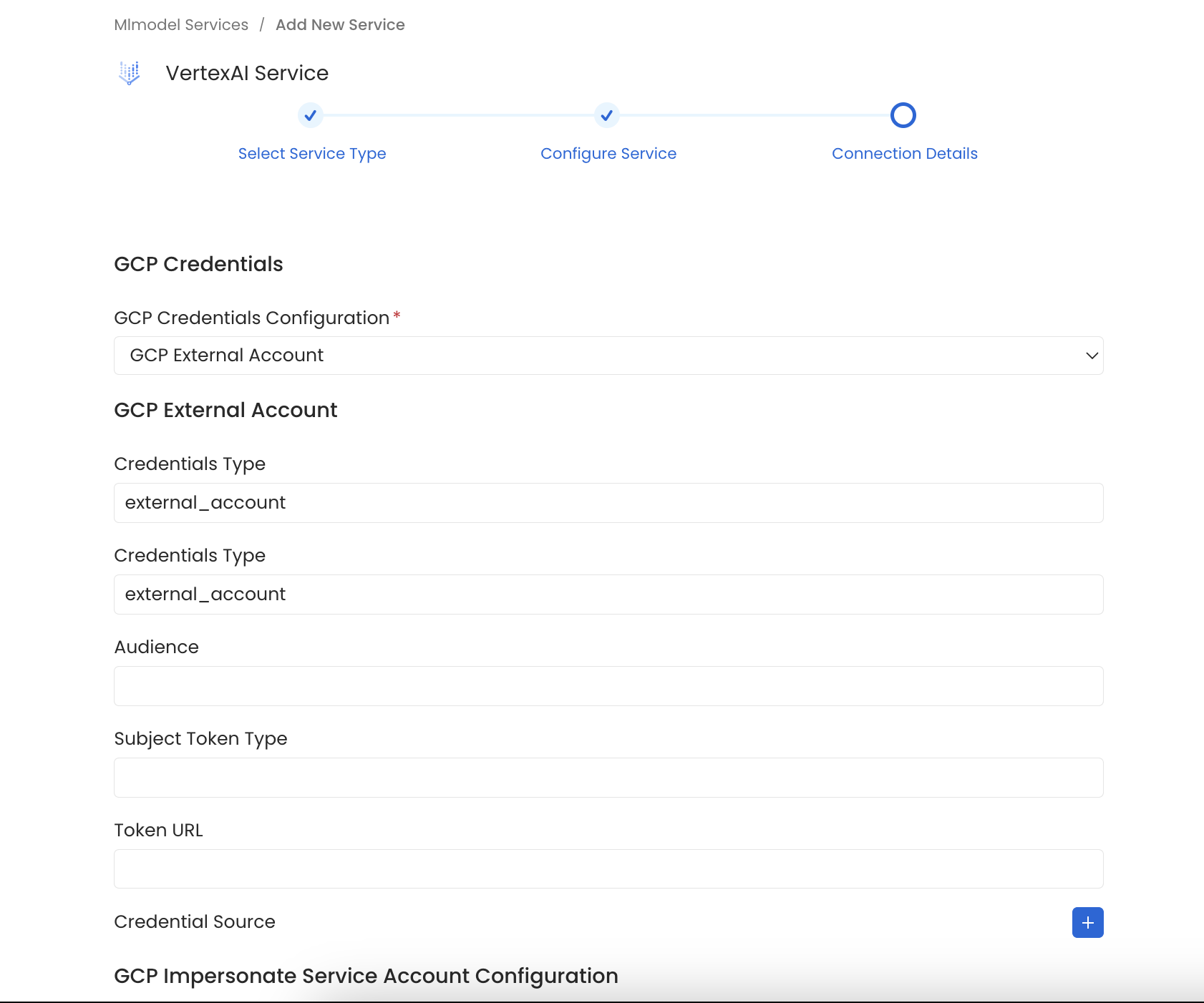 Configure Service connection