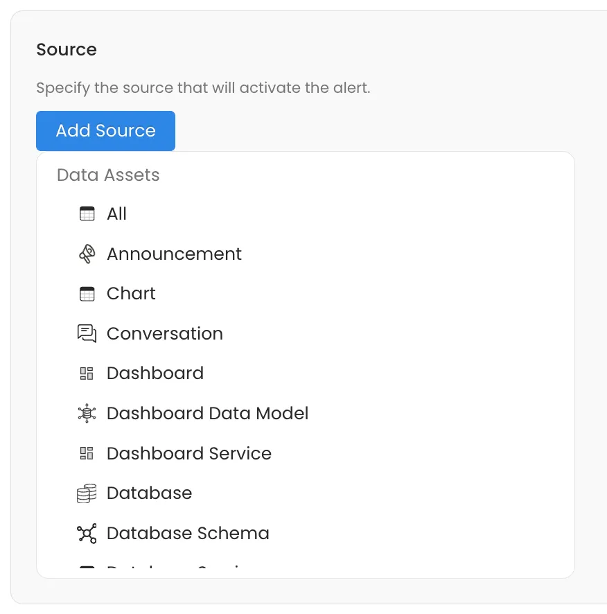 Specify the Data Asset