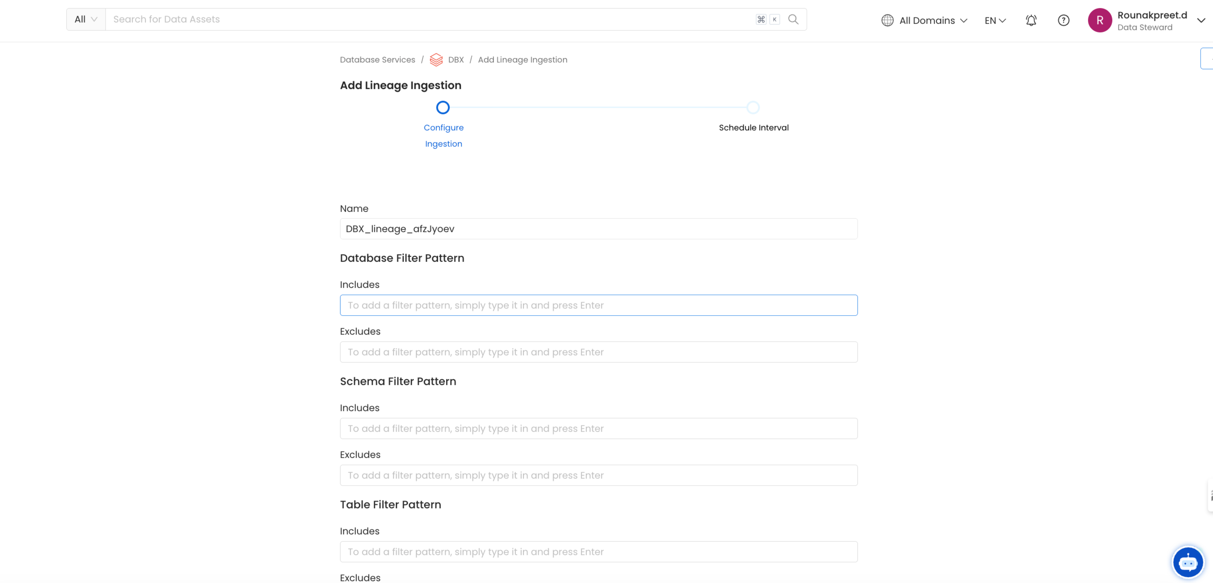 Configure the Lineage Ingestion