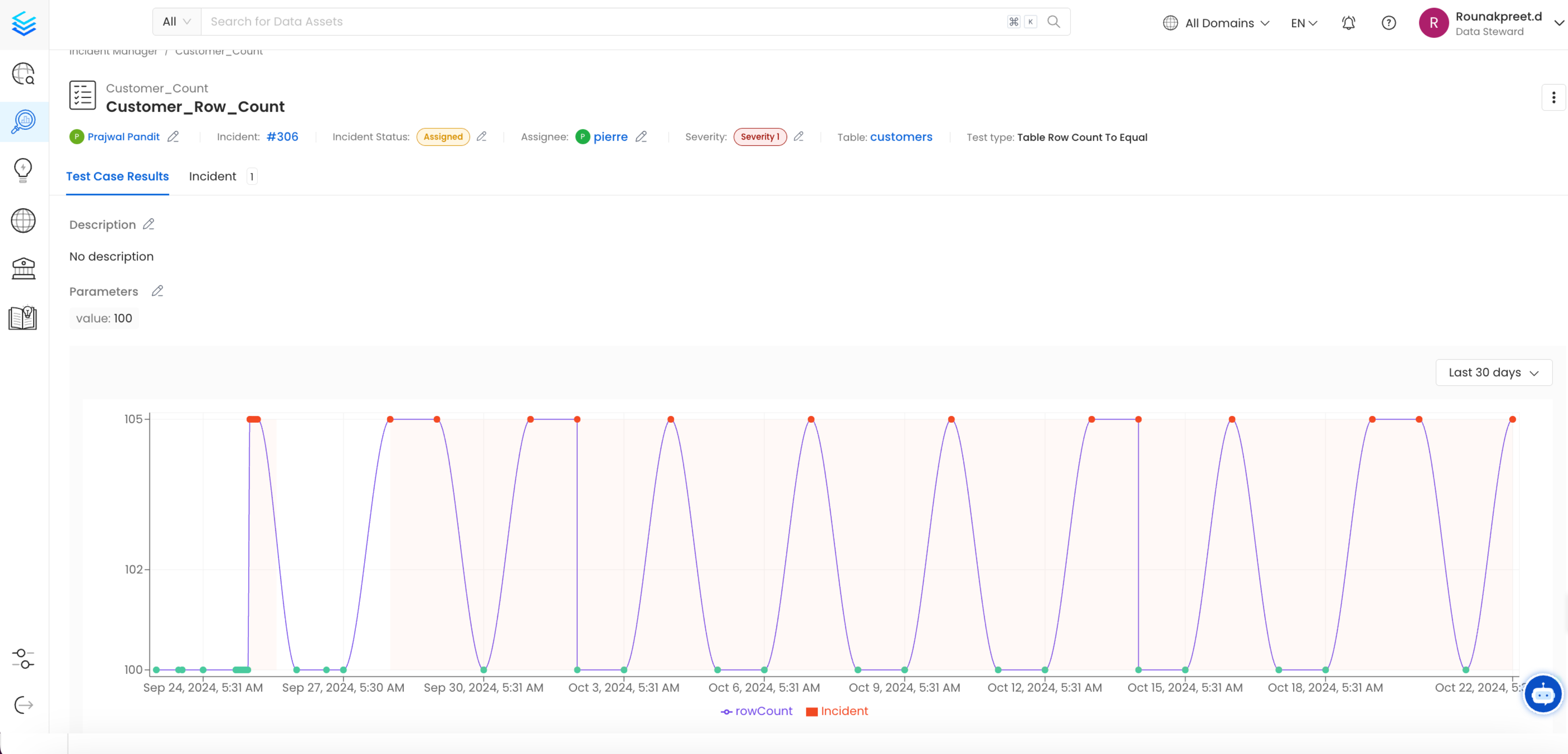 Incident Test Case Details