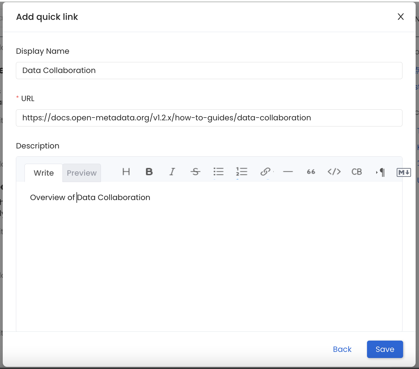 Quicklink Details