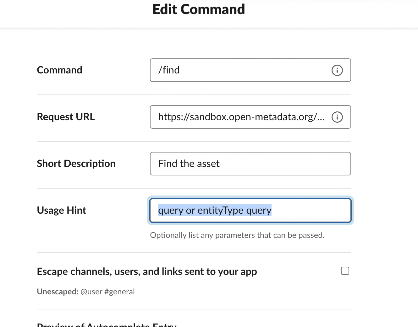 Create Edit New Command