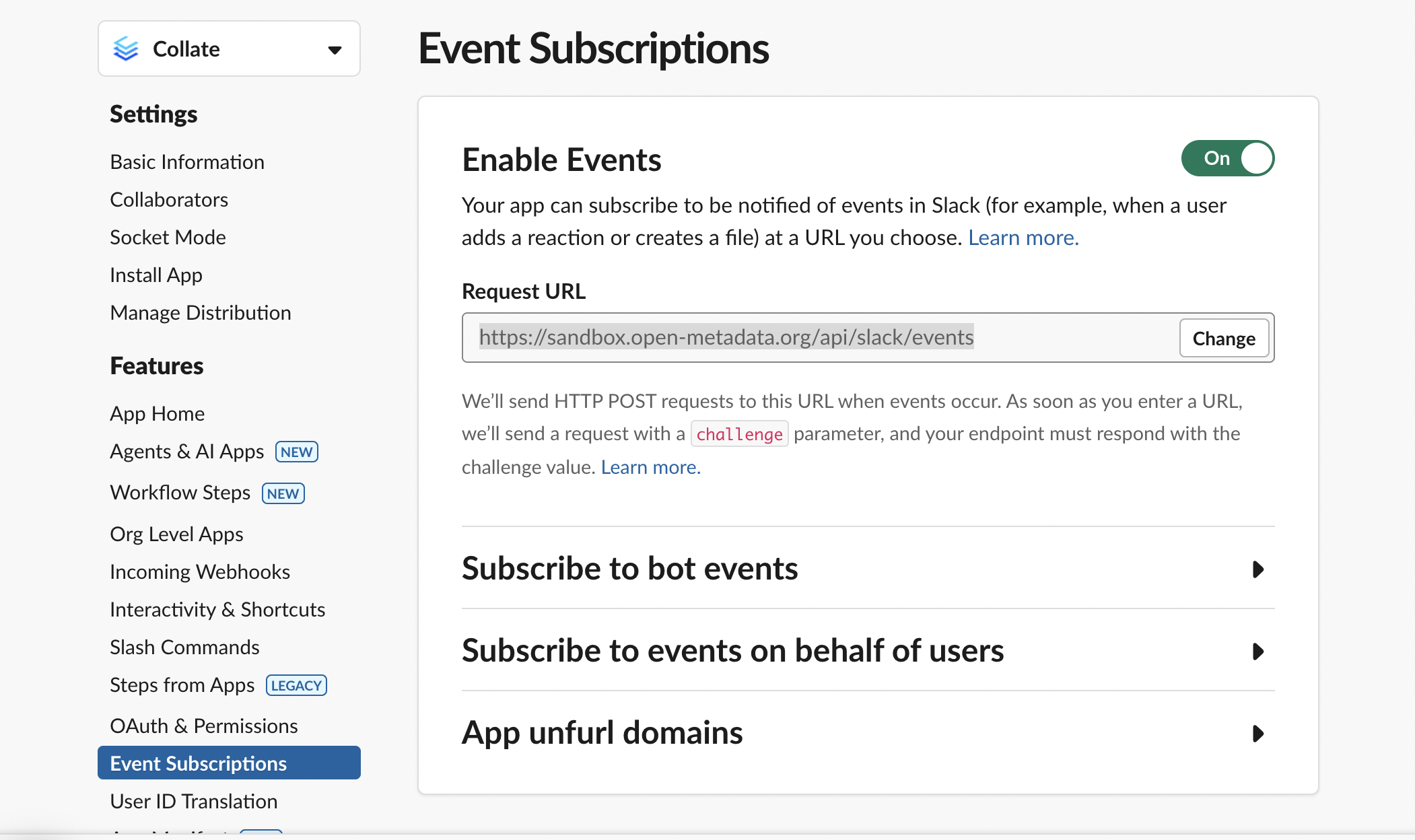 Enable Events